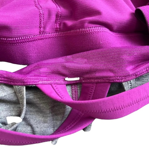 Lululemon Gray & Purple Built in Bra (w/pads) Tank Top Sz 8 - Picture 8 of 10